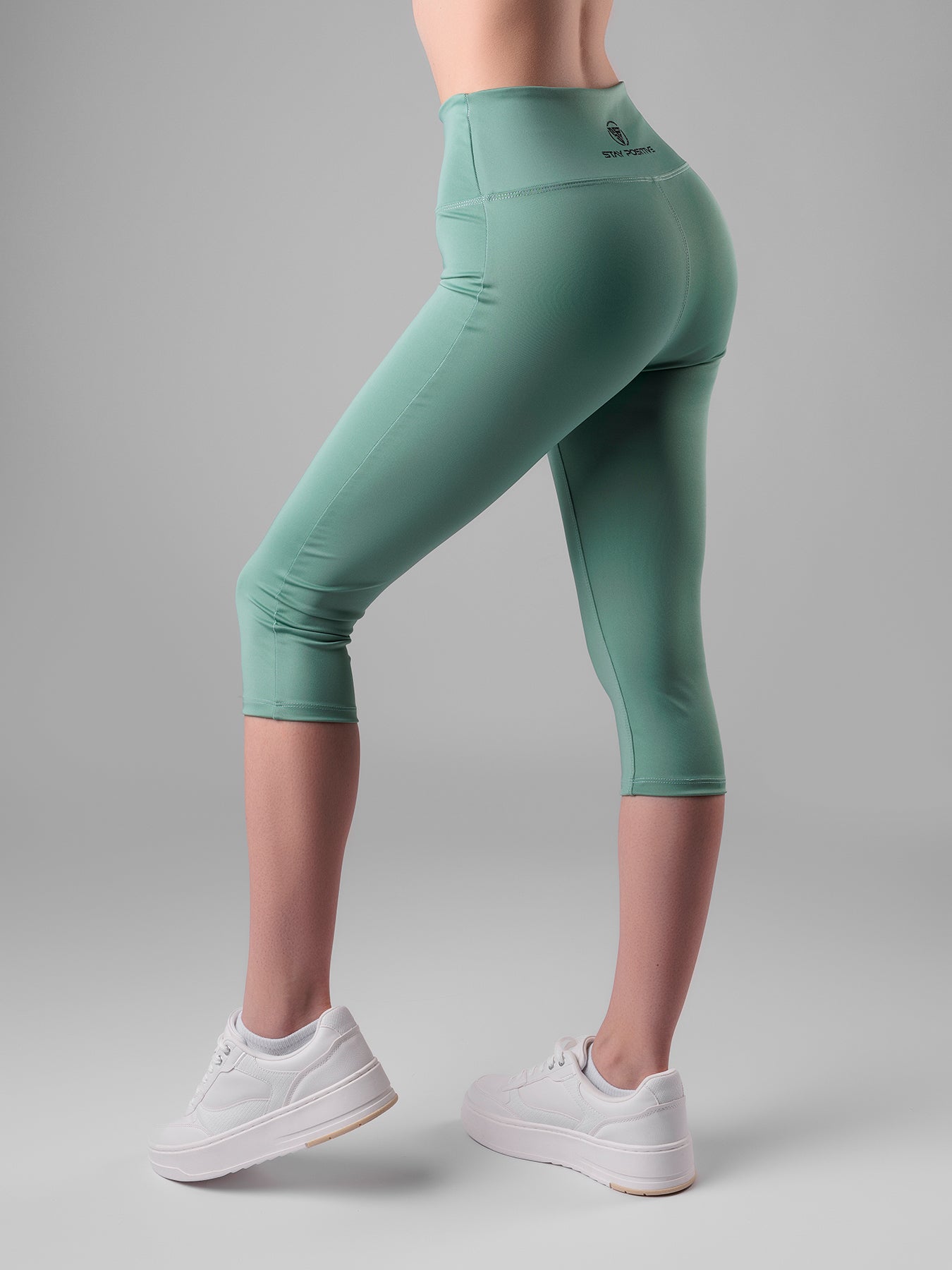 Handmade - Dark Mint - Capri Leggings
